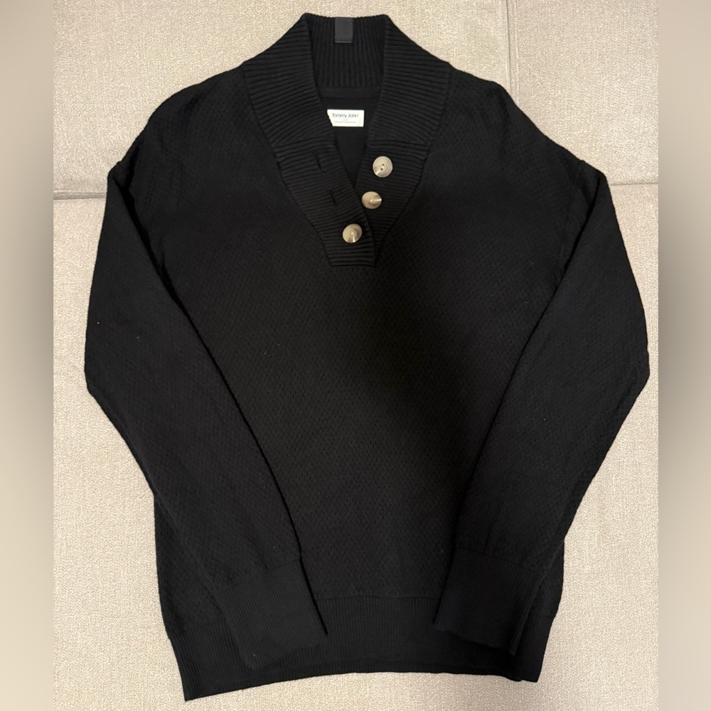 NWOT Tommy John Black Knit Sweater Women’s M